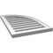 Ekena Millwork Quarter Round Top Right Surface Mount PVC Gable Vent w/ 2"W x 2"P Brickmould Sill Frame, 18"W x 28"H GVPQR18X2803SF - alternate 4